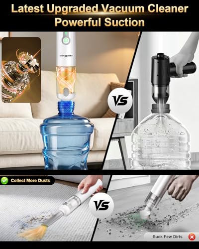 MARTISAN Portable Car Vacuum, 20,000Pa Suction with Strong BLDC Turbo, 3 Speeds, 3-in-1 Versatile Vacuum, 30+ Min Long Runtime, Quick Charging for Desk, Keyboard, Car, Silver