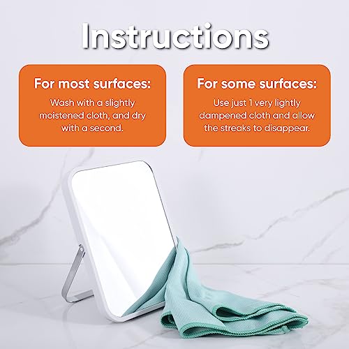 Superio Microfiber Glass Cleaning Cloth, Mirror & Window Miracle Cloth Lint & Streak Free, Washable, Large Eco-Friendly for Electronics, Cars, Tv Screens, Glasses... - color: Green/Blue