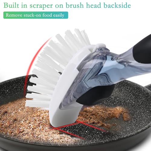 New Brush Refills for OXO New Soap Dispensing Dish Brush - 8 Pack Dish Brush Cleaning Soap Dispensing Head Replacement for Scrubber - color: 8-pack