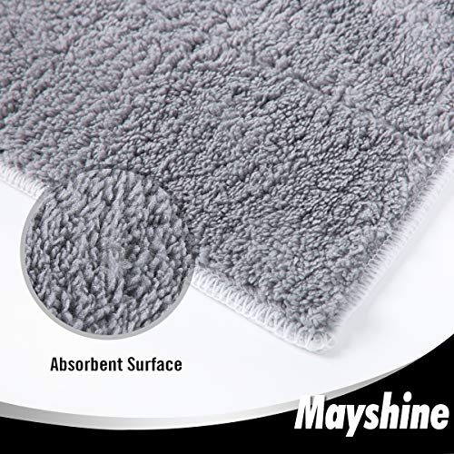 MAYSHINE 6 Pack Microfiber Head Flip Mop Refill Washable Pads Cleaning Replacement for Wet Mop and Dry Dust Mop, Machine Washable, 15.4 X 8.8 Inches, All Surface Cleaning - size: 6 Pack