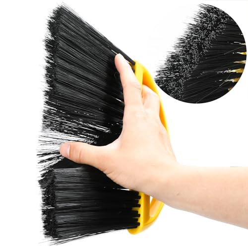 Broom and Stainless Steel Dustpan Set for Home,Metal Dust Pan and Soft Bristles Indoor Kitchen Broom for Office,Lobby - style: Broom and Dustpan