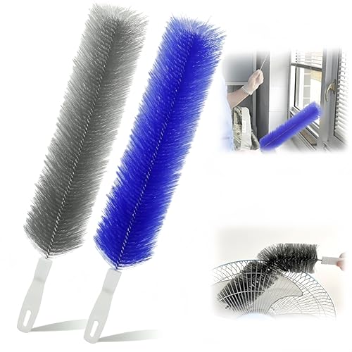 Bendable Microfiber Head, 2026 Fan Cleaner Brush Reusable Dust Remover Washable ldeal for Electric Fans Air Conditioning, Home Car Vents, Curtain (Mixed 2 Pcs) - color: Mixed 2 Pcs