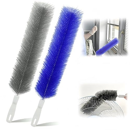 Bendable Microfiber Head, 2026 Fan Cleaner Brush Reusable Dust Remover Washable ldeal for Electric Fans Air Conditioning, Home Car Vents, Curtain (Mixed 2 Pcs) - color: Mixed 2 Pcs