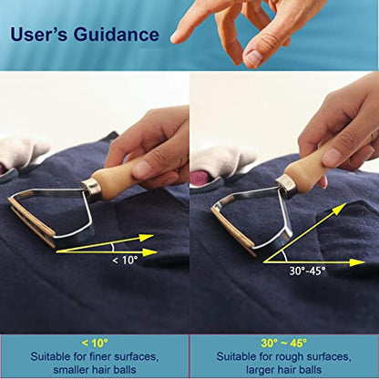 Pack of 2 Pet Hair Remover, Ultimate Dog and Cat Hair Removal Tool for Couch, Carpet, Car Upholstery, Rugs, Clothes and Cashmere Coats - Proven Effectiveness with Every Swipe!
