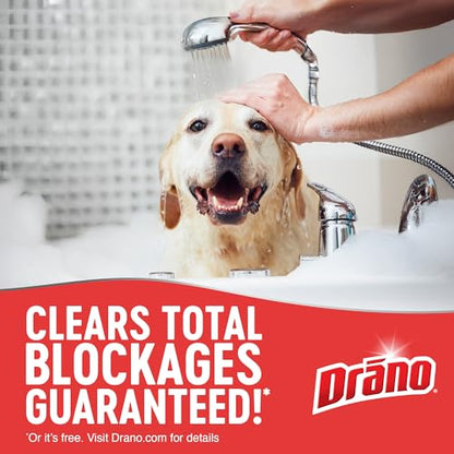 Drano Max Gel Drain Clog Remover & Cleaner, Fast-Acting to Unclog Standing Water & Remove Hair, Grease & Food Blockages, Safe for all Pipes & Septic, Kitchen Sinks, Bathroom Showers & Tubs, 32 Oz - size: 32 Fl Oz (Pack of 1)