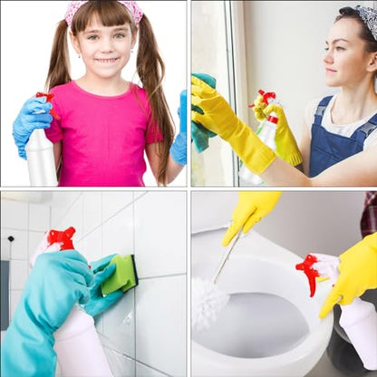 Rtteri 24 Pcs 16 Oz Plastic Spray Bottle for Cleaning Solutions Bulk Empty and Reusable Leak Proof Spraying Bottles for Cleaning, Water, Auto Details, Commercial, Bathroom(Red, White) - color: Red, White