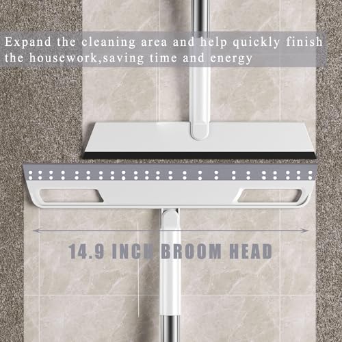 Multifunction Magic Broom, Extended Indoor Detachable,3-in-1 Sweeper Removing Dust Liquid Hair, Adjustable Floor Squeegee,Magic Broom as seen on tv（Gray） ﻿