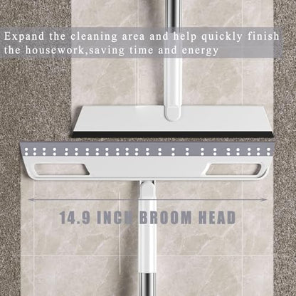Multifunction Magic Broom, Extended Indoor Detachable,3-in-1 Sweeper Removing Dust Liquid Hair, Adjustable Floor Squeegee,Magic Broom as seen on tv（Gray） ﻿
