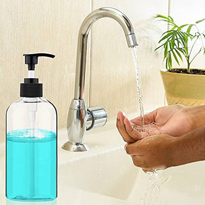 Empty Plastic Pump Bottles Dispenser 2 Pack 32oz/ 1 Liter Portable Clear BPA-Free Cylinder Shampoo Lotion Hand Pump Bottle Durable Refillable Containers (Clear, 32 Oz, 2 Pack) - size: 32 Oz, 2 Pack