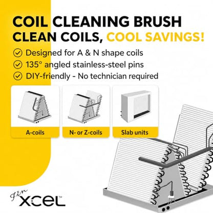 HVAC Coil Cleaner Brush for AC Evaporator & Condenser Coil Cleaning