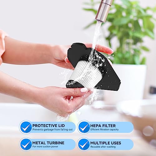 JUSTTOP Car Vacuum Portable Cleaner,9000Pa Vacuum Cleaner and Air Duster,120W high Power Wet&Dry Handheld mini Vacuum Cleaner,Multiple Accessories for Car,Home, Office
