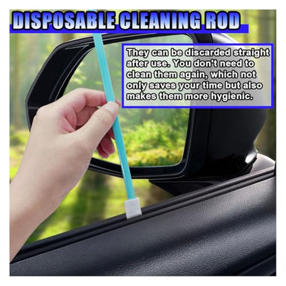 Cleaning Swab Sticks, Small Cleaning Sponge Tip for Tight Spaces, Disposable Crevice Cleaning Brush Kit, Universal Automotive Detailing Tools Accessories for SUV, Sedan, Truck (100PCS) - size: 100PCS