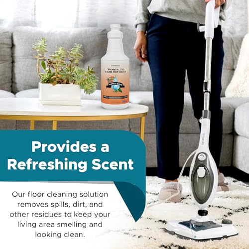 Steam & Go Demineralized Water for Steam Mop – Tropical Bloom Scent, 32 oz (Pack of 6) | Scented Floor Cleaner Solution, Ready-to-Use, Compatible with Any Steam Cleaner - size: 32 Fl Oz (Pack of 6)