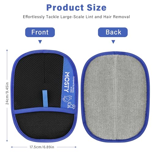 MOSTY Reusable Electrostatic Pet Hair Removal Gloves, 1PC | for Dogs & Cats, Magic Quick Fur Remover Tool for Sofa, Couch, Carpet Laundry & Car Seats, Must for Pet Owner