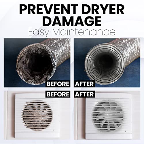 Dryer Vent Cleaner Lint Brush, Long Flexible Refrigerator Coil Cleaning Brush, 26 Inch,Black,Large (Pack of 1),1295