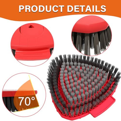 Fatmass Scrub Brush Mop Head Replacement Compatible with O Cedar EasyWring 1 Tank Spin Mop,New Upgrade Stiff Bristle Shower Brush Scrubbing Brush Cleaning Brush for Bathroom, Kitchen, Tub, Tile - size: Large (Black 1 Pack)