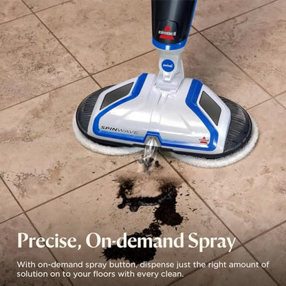 Bissell® SpinWave Hard Floor Expert Corded Spin Mop Cleaner with Washable mop Pads for Sealed Hard Floors, 20393 - style: SpinWave Corded