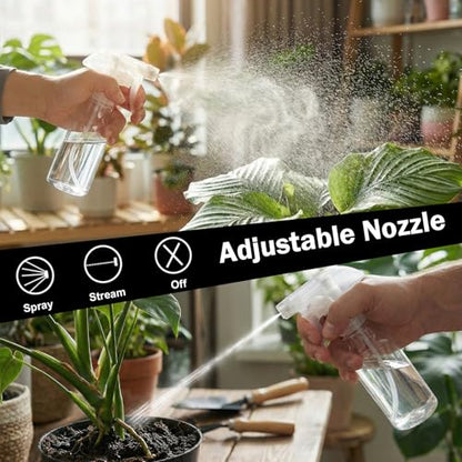 Spray Bottles 4oz/120ml Small Spray Bottle for Hair Plastic Mist/Stream Spraying Heavy Duty Empty Spray Bottles for Cleaning Solutions, Plants 2 Pack - color: Clear-2