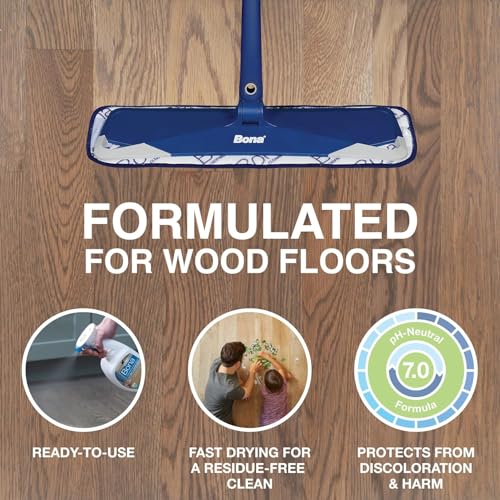 Bona PowerPlus Hardwood Floor Deep Cleaner Spray - 32 fl oz - Refillable - Oxygenated Formula and Residue-Free Floor Cleaning Solution - for Wood Floors - size: 32 Fl Oz (Pack of 1)