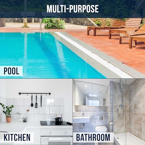 U.S. Pool Supply Hand-Held and Pool Pole Attachment Scrub Brushes - Surface Scrubbing Scouring Sponge Pads - Clean Pool Tile Grout Walls, Vinyl Liners, Spas, Remove Stains, Kitchen Bathroom Tub Shower - size: 4x11