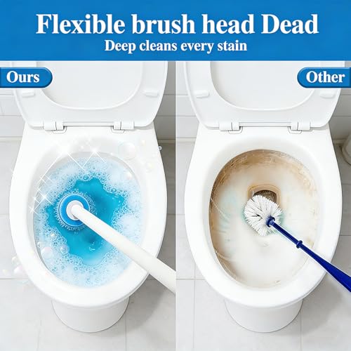 SOPAMI Disposable Toilet Cleaning System - Toilet Wand Kit with 32 High-Performance Refills, Wall Mounted Toilet Brush and Holder for Deep Cleaning Bathroom 32pcs | Auto Lid Opener Wall-Mounted Toilet Wand Kit for Deep Cleaning Bathroom Touch Free Access