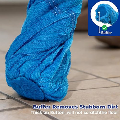 EaseYourDay Self-Wringing Twist Mops, Hands-Free Ratchet Wringing, Microfiber Mop with 1 Extra Refill