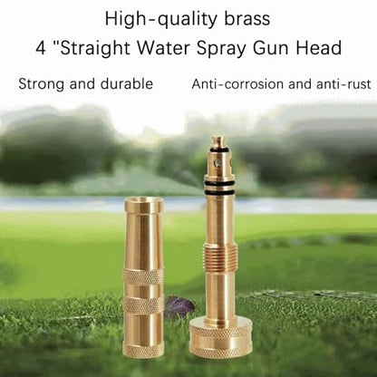 High-Pressure Brass Adjustable Twist Nozzle, Garden Hose Heavy Duty Nozzle Sprayer for Car Washing, Cleaning,Patio, Lawn,2-Pack ﻿ - size: 1.2*1.2*4