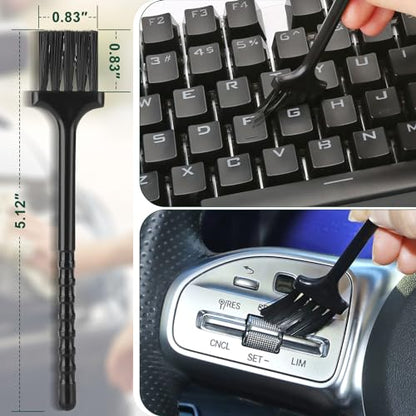 Fitosy Car Interior Duster Detail Brushes, Soft Bristles Brush Car Accessories for Cleaning Dashboard Air Vent Crevice, Detailing Dusting Tool Kit for Auto Truck SUV RV