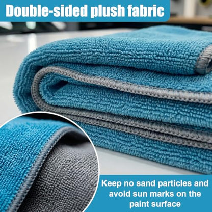 Craedli 3PCS Microfiber Towels for Cars, 30" x 14" 400GSM Microfiber Cleaning Cloth Car Drying Towel, Ultra Absorbent & Scratch-Free Auto Detailing Towel Wash Cloth for Car, Window, Household (75CM) - size: 75CM