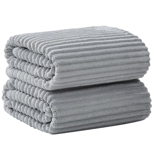 Oversized Bath Sheets 40x80 Inches Extra Large Bath Towels for Adults Super Soft Quick Dry Highly Absobent Microfiber Shower Towels for Bathroom, Pool, Gym, Yoga Towel (Grey, 2Piece) - color: Gray, size: 2Piece Bath Sheet