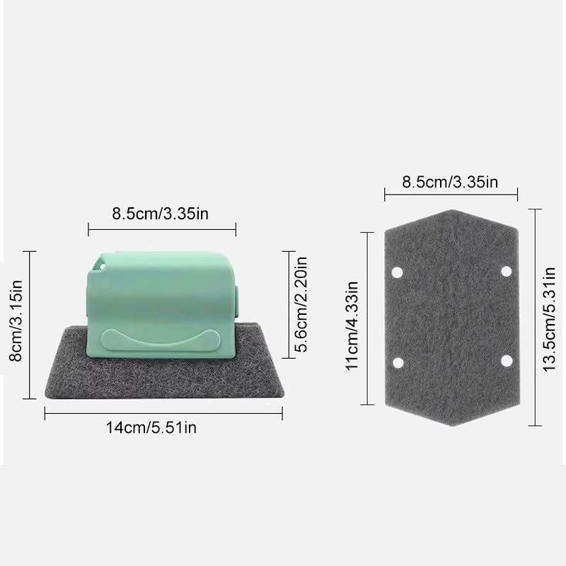 1 PCS Window Track Cleaning Brush, Handheld Window Groove Cleaner Tool for Sliding Door Gaps Tile Lines Shutter Car Vents, Green - color: Green