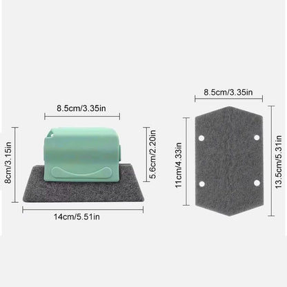 1 PCS Window Track Cleaning Brush, Handheld Window Groove Cleaner Tool for Sliding Door Gaps Tile Lines Shutter Car Vents, Green - color: Green