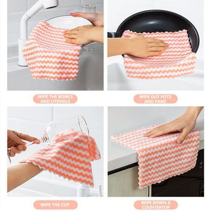 Generic 20 Pack Kitchen Dish Cloths, 2024 New Ultra Soft and Absorbent Dish Towels, Reusable Fast Drying Microfiber Cleaning Cloth, 8.6 x 8.6 inches, Multicolor, Small