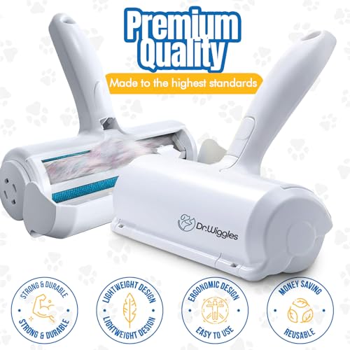 Pet Hair Removal Broom, Handheld Pet Hair Removal Rake & Reusable Lint Roller, Telescopic 56"" Adjustable Handle, Pet Hair Remover for Furniture, Carpet, Rugs, Cars and Bedding