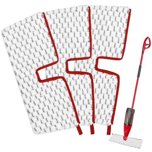 Microfiber Spray Mop Pads Compatible with Promist MAX Reusable Spray Mop Refills for Ocedar ProMist Dust Mop,Dual-Action Washable Flip Mop Pads Replacement for Dry Wet Floor Cleaning,3 Packs (Grey) - color: 3 Packs Grey Mop Pads for Promist Max