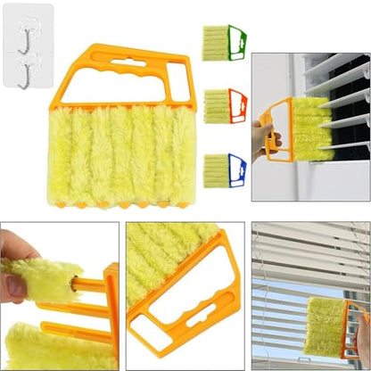All-Purpose Washable Cleaning Brush – Blinds, Ac Vents & Window Tracks, Blind Cleaner Duster Tool, 7-Finger Microfiber Dusting Tool, Blind Cleaner Brush Set, for Home, Car, Ac, Sliding Doors (C) - color: C