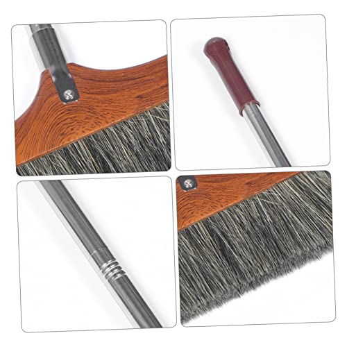 OUNONA Detachable Long Handle Soft Bristle Broom Static Sweeping Tool for Indoor Outdoor Cleaning Effort Saving Dust Brush for Home Camping