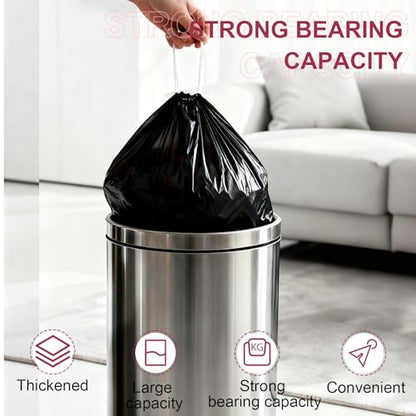 30 Gallon Large Drawstring Trash Bags, 30 Count Heavy Duty Garbage Bags, Thick & Strong, Leak Proof, Tear Resistant, for Kitchen, Outdoor, Commercial, Home, Office, Fits Big Trash Bins - color: Black-30 Count