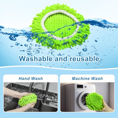 Mop Replace Head for O Cedar, Spin Mop Heads Replacements for Ocedar Easywring 1 Tank Spin Mop, Chenille Duster for Ocedar Mop Include 3 Pack Microfiber Chenille Mop Pad for Ocedar Spin Mop - size: Mop Heads for Ocedar 1 Tank Spin Mop