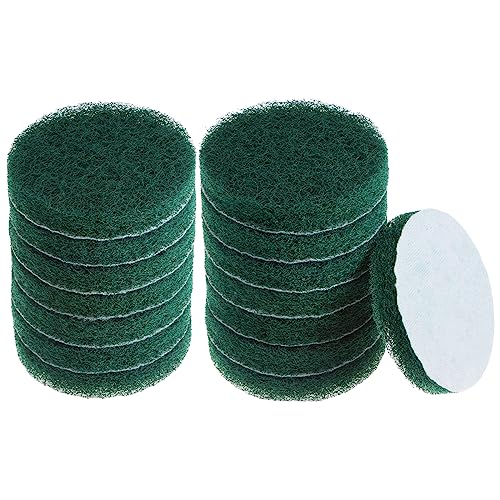 HARFINGTON 15pcs Drill Power Brush 4 Inch Tile Scrubber Scouring Pads 180-240 Grit for Bathroom Kitchen Household Cleaning - color: Green, size: 180-240 Grit