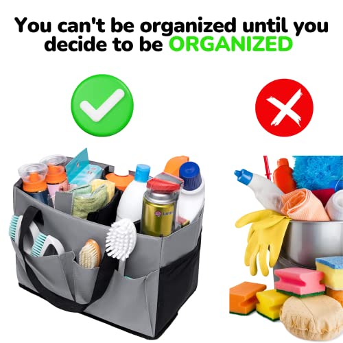 Cleaning Caddy with Handle and Shoulder Strap Organizer for Cleaning Supplies