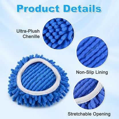 Mop Replace Head for O Cedar, Spin Mops Heads Replacements for Ocedar RinseClean 2 Tank Spins Mops, Chenille Duster for Ocedar Mop - size: For Ocedar 2 Tank