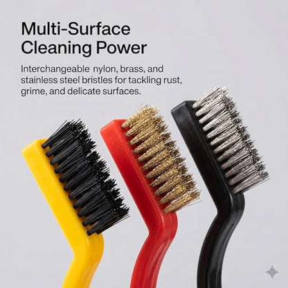 5pcs Crevice Cleaning Brush Set Narrow Detail Tools for Window Tracks Corners Edges and Household Cleaning