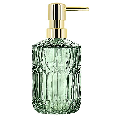 YunNasi Soap Dispenser with Pump, Refillable Liquid Hand Soap Dish Soap Dispensers for Bathroom Counter, Kitchen Sink (Green) - color: Green