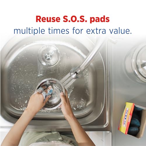 S.O.S-10002 , Steel Wool Soap Pads, 10 Ct - size: 10 Count