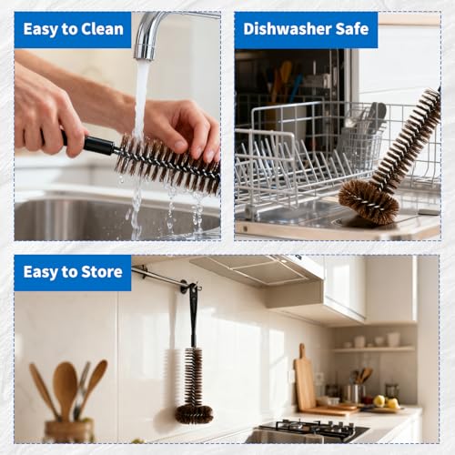 Garbage Disposal Cleaner Brush, Extra Long Handle for Deep Cleaning, 3D Nylon Brush Head Eliminates Residue and Odor, Universal Fit for All Disposal Units, Keep Your Kitchen Fresh and Hygienic 15inch - size: 1 Pack