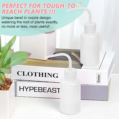 Valchoose Professional 2PCS 150ML Lash Water Bottle Squeezer, 5.1oz Tattoo Wash Bottle No Need to Squeeze Hard, Easy to Carry Plastic Wash Bottle for Eyelashes, Cleaning(Translucent White) - color: White, size: 2x150ml