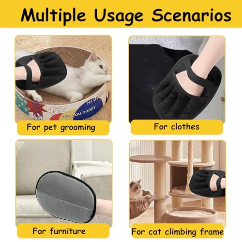 Vingtank 2Pcs Pet Hair Remover Glove, 2025 Upgraded Pet Hair Remover Electrostatic Gloves Reusable Cat & Dog Hair Removal Tool for Couch, Furniture, Carpet, Car Seat