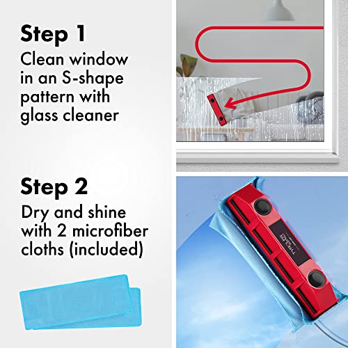 Tyroler Outside Magnetic Window Cleaner Tool, Glider S-1 Fits Only Very Thin - 0.1"- 0.3" Windows, Double Sided Windows Cleaner Machine Tool | Magnet Window Cleaner Tools - size: Single-Glaze Fit 0.1"-0.3"