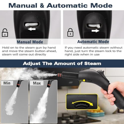 Waitbird 4.5 Bar High Pressure Steam Cleaner for Home, 248°F High Temp Handheld Steamer for Cleaning, 21-Piece Accessories Kit, Multi-Purpose Cleaner for Grease, Tile, Grout, Kitchen, Bathroom & Car
